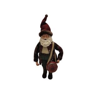 Original Pine Lake Forest Lumber Jack Stand Santa Christmas 12" tall Ceramic